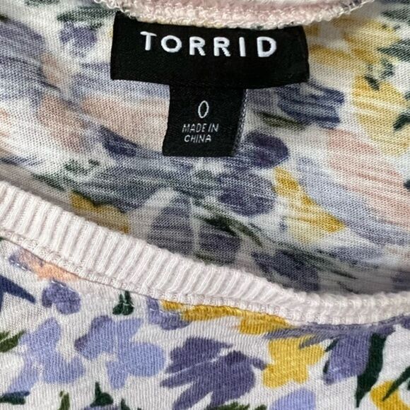 Torrid Floral Baby Doll Top - Picture 3 of 3